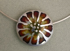 Lynn Adams - Red Flower Pendant